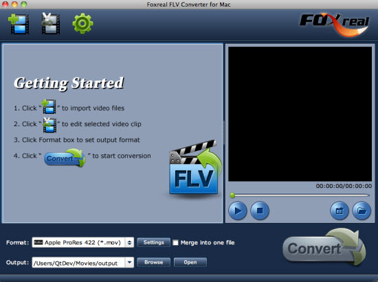 Foxreal FLV Converter for Mac Foxreal FLV Converter for Mac