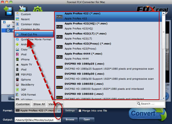 Select Output Format Select Output Format
