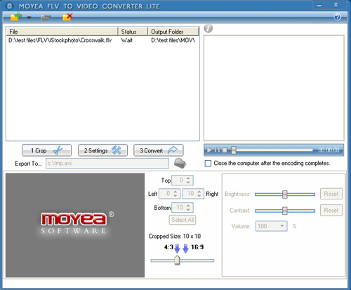 Convert flv to avi, mpeg, mp4, 3gp, video.