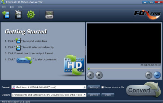 HD Video Converter Maininterface