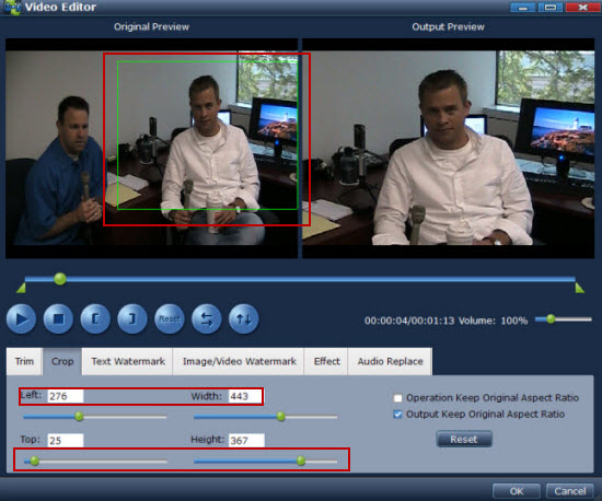 Crop MOD Video Crop MOD Video
