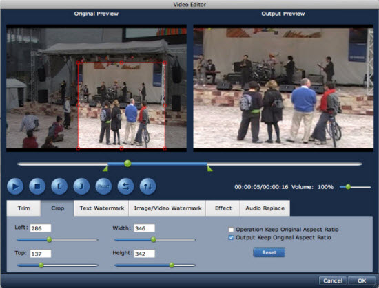 Crop MOD Video Mac