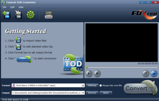 TOD Converter Maininterface