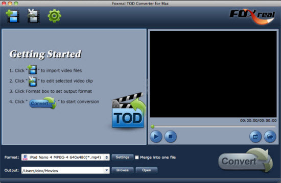 TOD Converter for Mac