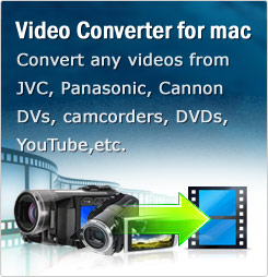 Convert any videos from JVC, Panasonic, Cannon DVs, camcorders, DVDs, YouTube,etc.