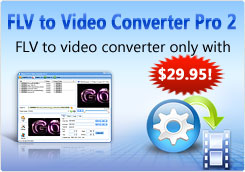 FLV to Video Converter Pro 2 - A powerful FLV to Video Converter with only $29.95!
